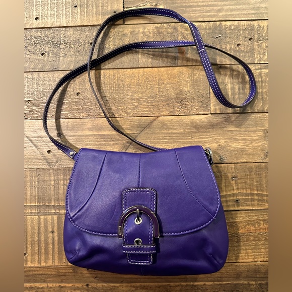 Coach Bags Coach Purple Leather Small Crossbody Poshmark